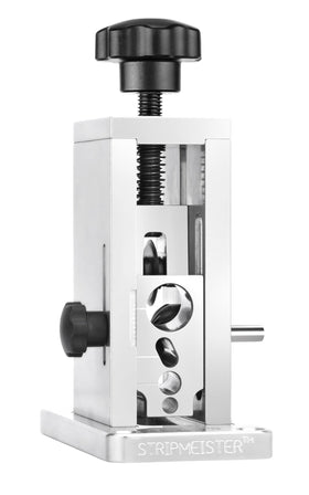 STRIPMEISTER Original front view—durable drill-powered wire stripper for copper wires.