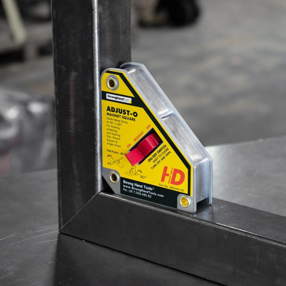 Strong Hand Tools MSA46-HD Adjust-O magnet square dimensions 4-3/8 by 3-3/4 by 1-1/8 inches