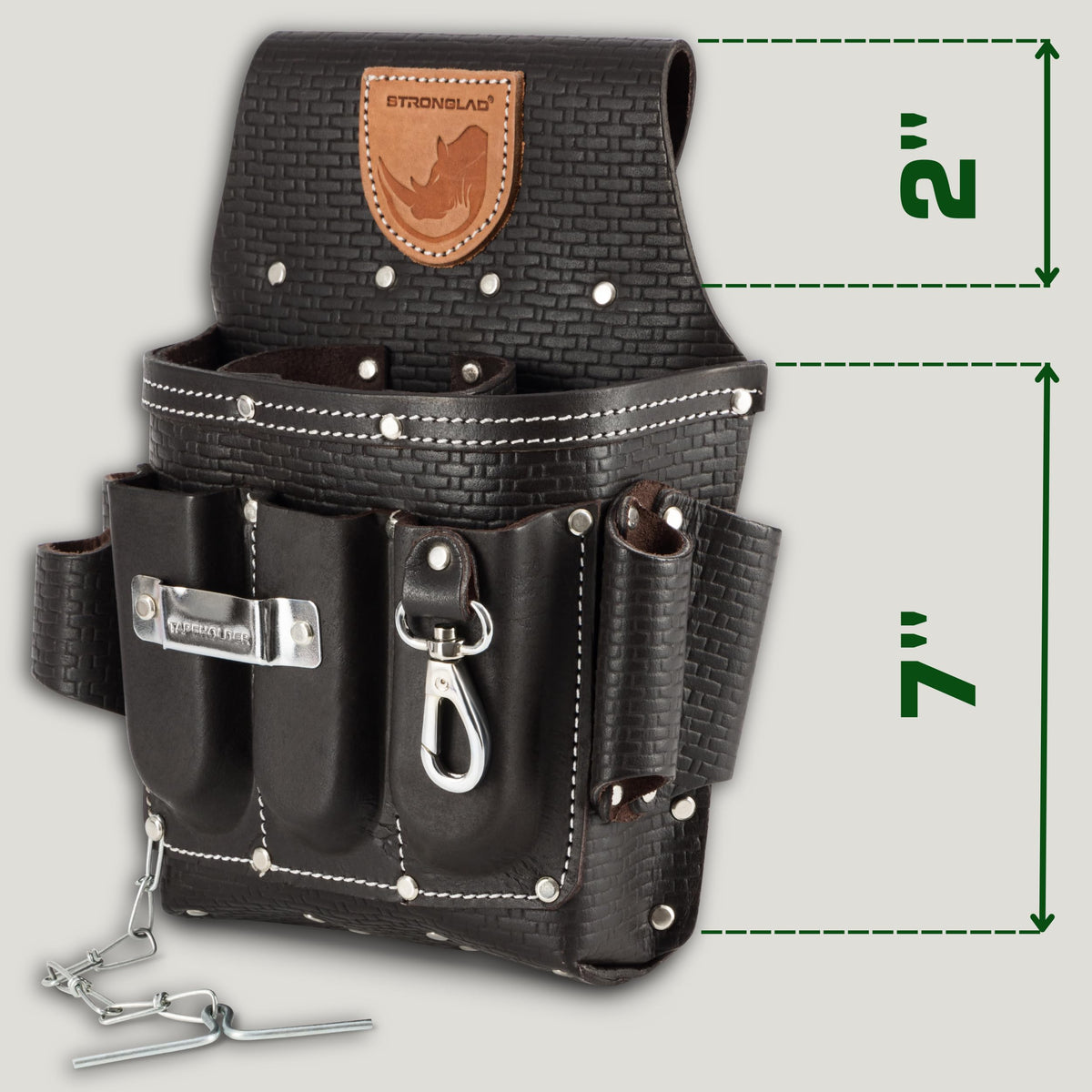 STRONGLAD adjustable waist belt shows a 29–46 inch range for a balanced, comfortable fit.