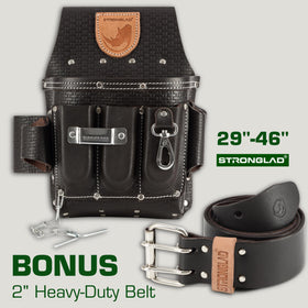 STRONGLAD durable belt and pouch assembly ready for heavy-duty field conditions.