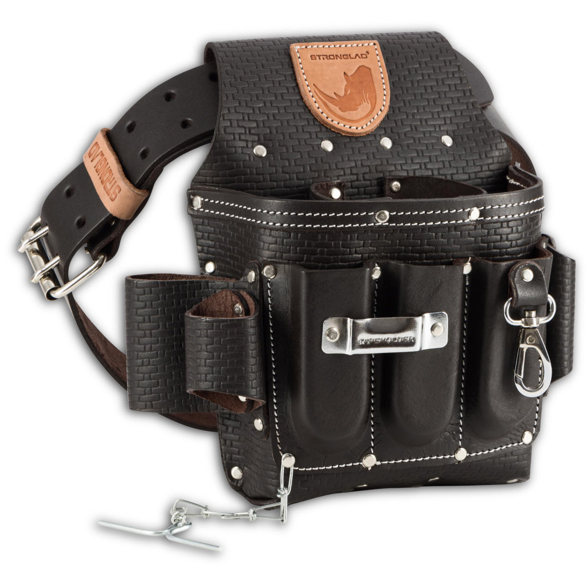 STRONGLAD heavy-duty tool belt with 13-pocket layout for quick, organized tool access.