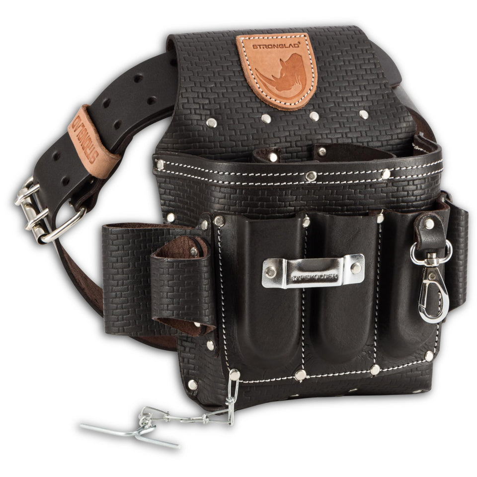 STRONGLAD heavy-duty tool belt with 13-pocket layout for quick, organized tool access.