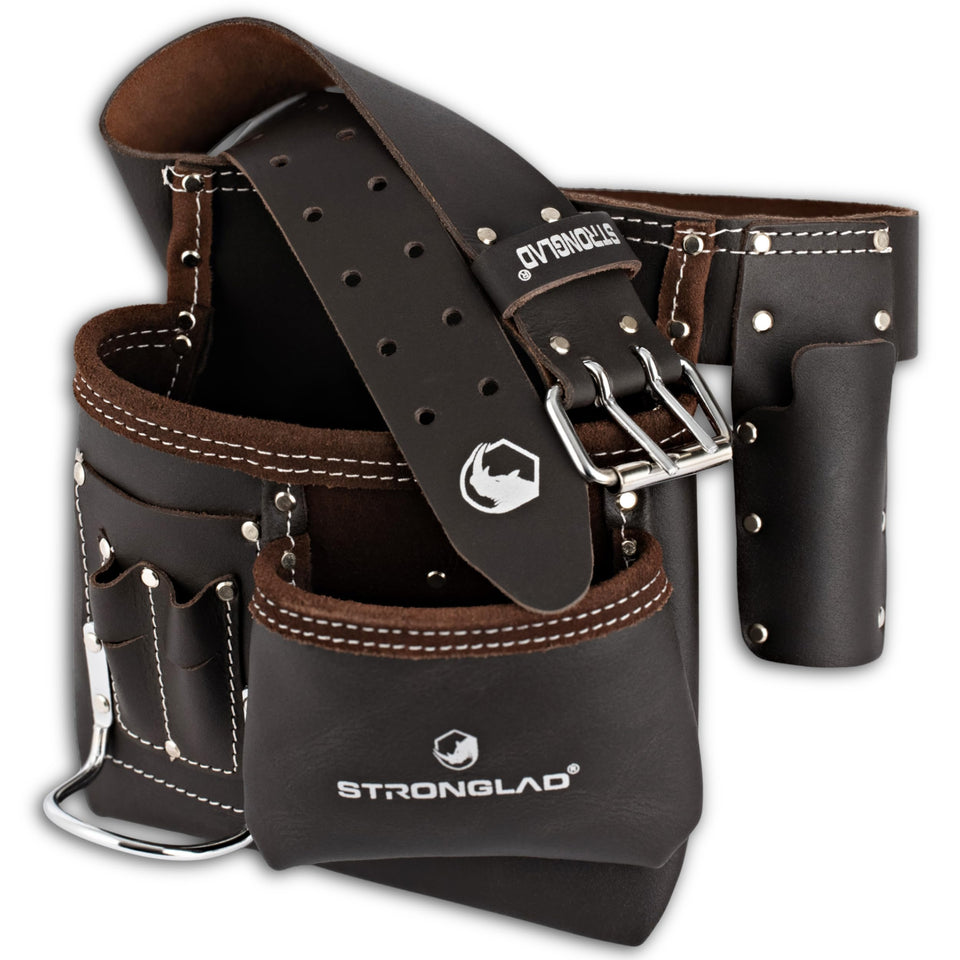 STRONGLAD belt with nail pocket for fast tool access on site