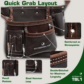 STRONGLAD belt features reinforced stitching for durable daily wear