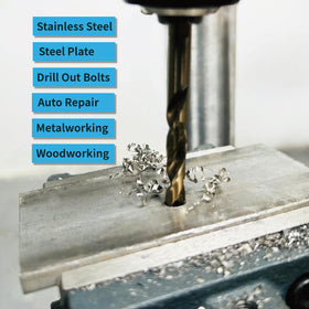STROTON cobalt drill bits cutting through hardened metal with precision