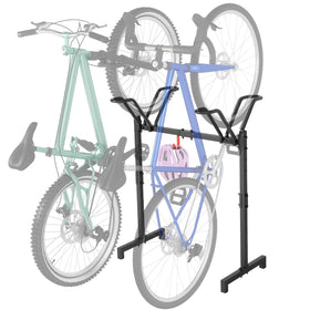 Sttoraboks 2 Bikes Floor Stand front view for organized two-bike garage storage