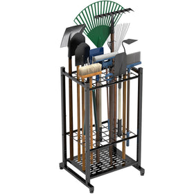 Sttoraboks garden tool holder front view with organized, quick-access storage for yard tools.