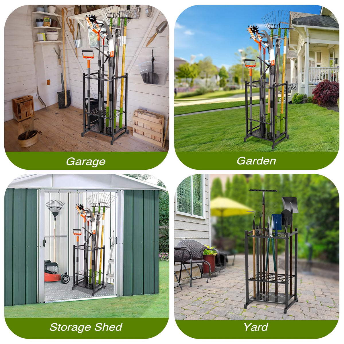 Sttoraboks garden tool holder outdoor-durable-steel highlights weather-resistant storage.