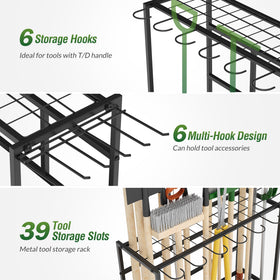 Sttoraboks side hooks hold brooms and mops for quick access