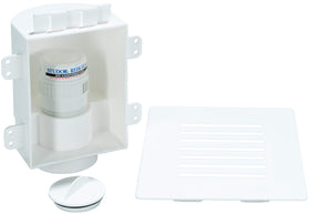 Redi-Vent valve connects to 1-1/2 inch or 2 inch PVC/ABS piping.