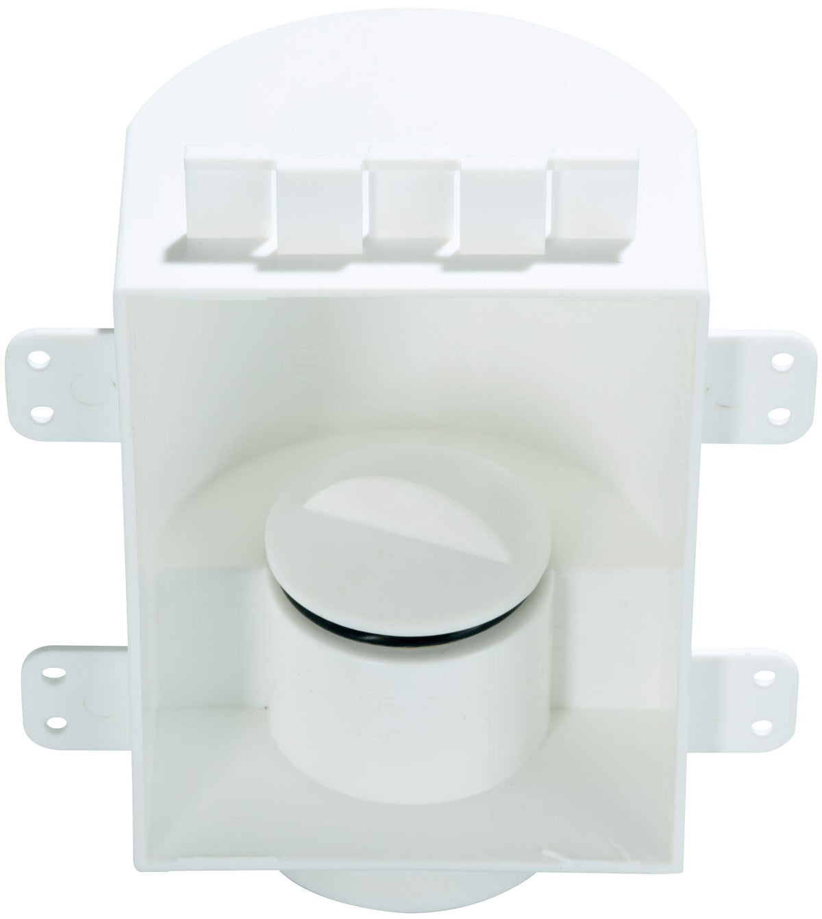 Studor recessed box installation with built-in mounting flange for easy framing.