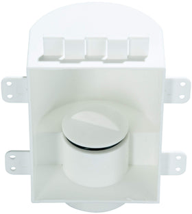 Studor recessed box installation with built-in mounting flange for easy framing.
