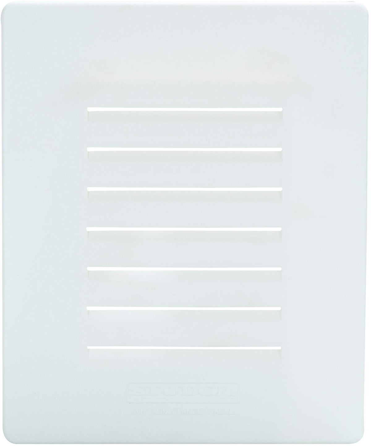 Studor recessed box with grill mounted in stud bay for tidy appearance.