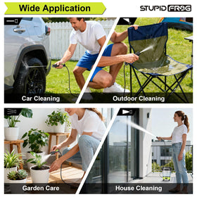 StupidFrog 4-in-1 nozzle offers versatile spray modes for different tasks.