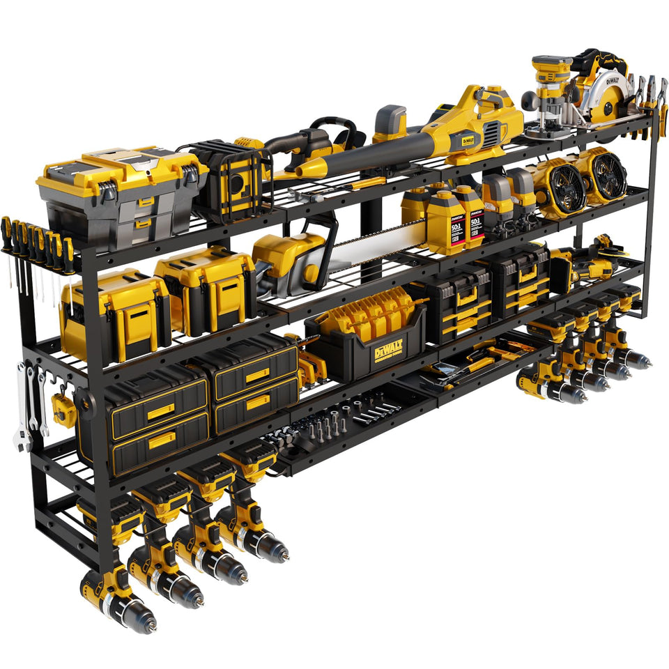 SturdiFlow XLarge wall mount front view shows spacious tool storage and easy access