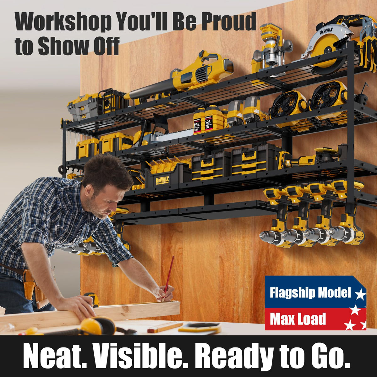 SturdiFlow XLarge in a busy workshop illustrates organized, efficient workspace