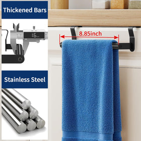 STWWO black towel holder with EVA pads protects cabinet surfaces