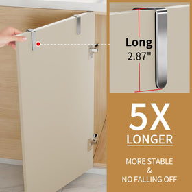 STWWO extended-hook design prevents towels slipping off in a busy kitchen.