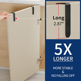 STWWO adjustable-hook towel holder fits cabinet doors up to 0.9 inches thick