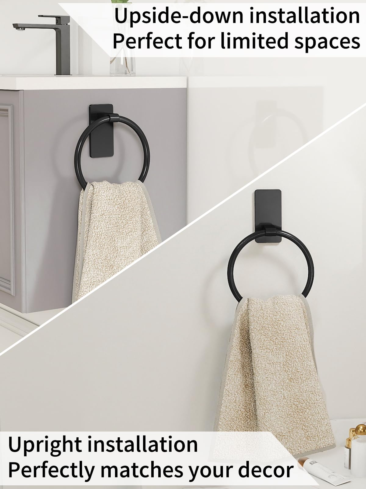 STWWO durable stainless steel base adheres securely to tile surfaces.