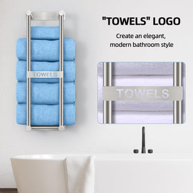 STWWO towel rack holds up to four large towels in compact spaces.