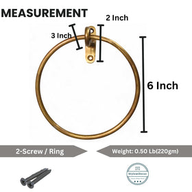 Stylentdecor handcrafted brass towel ring, unique artisanal touch for upscale bathrooms.