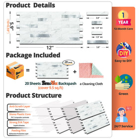 StyloVue 20-sheet pack with cleaning cloth for maintenance and setup.