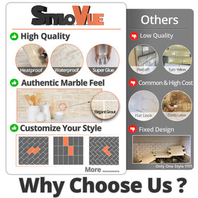 StyloVue backsplash tiles suit kitchens, bathrooms, RVs, and more.