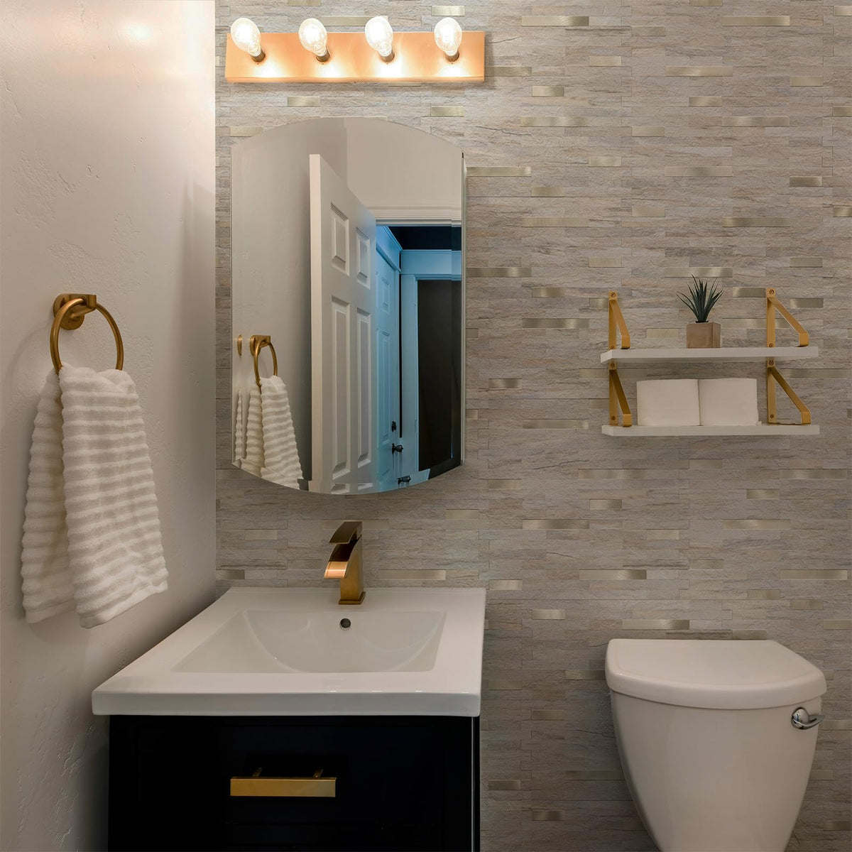 StyloVue kitchen peel-and-stick tiles offer an easy DIY refresh.