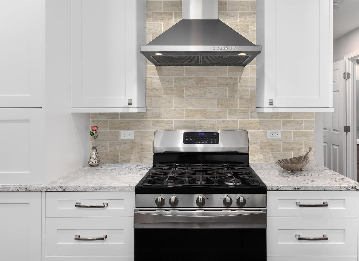StyloVue tiles feature realistic grout-look thanks to slot-edge design.