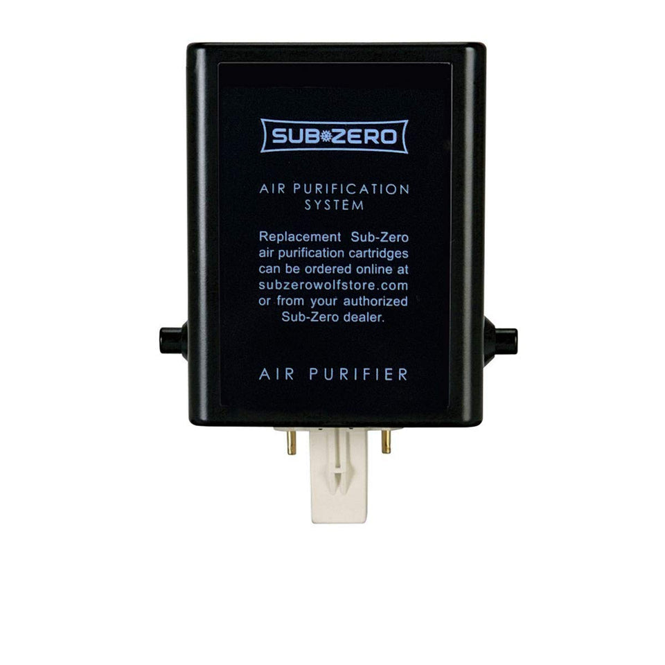SUB-ZERO air purification cartridge 7042798 front view, universal compatibility and filtration.