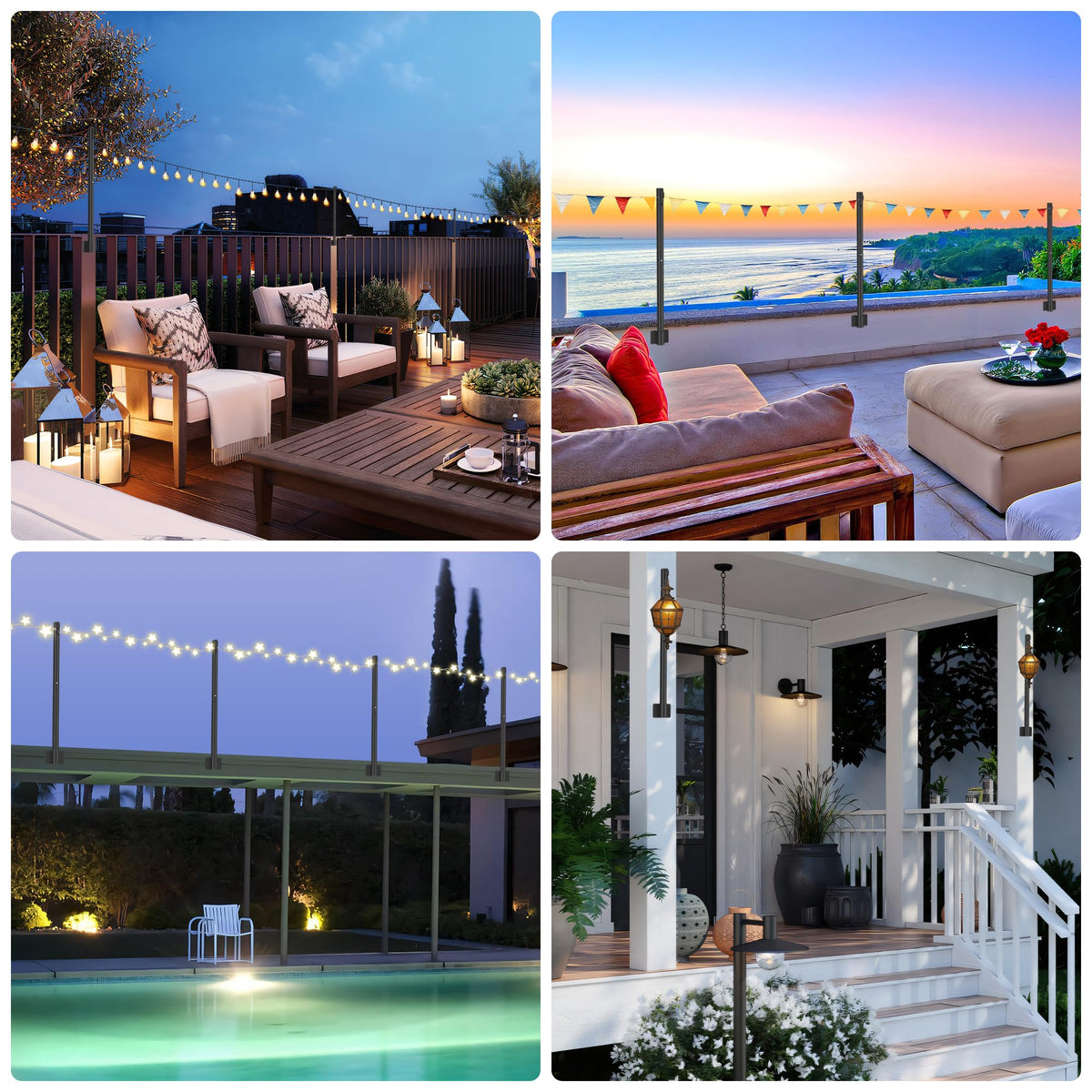 Suchtale rustproof steel poles with black coating withstand rain and wind.