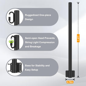 Suchtale wall-mount light pole with bracket for space-saving garden lighting.