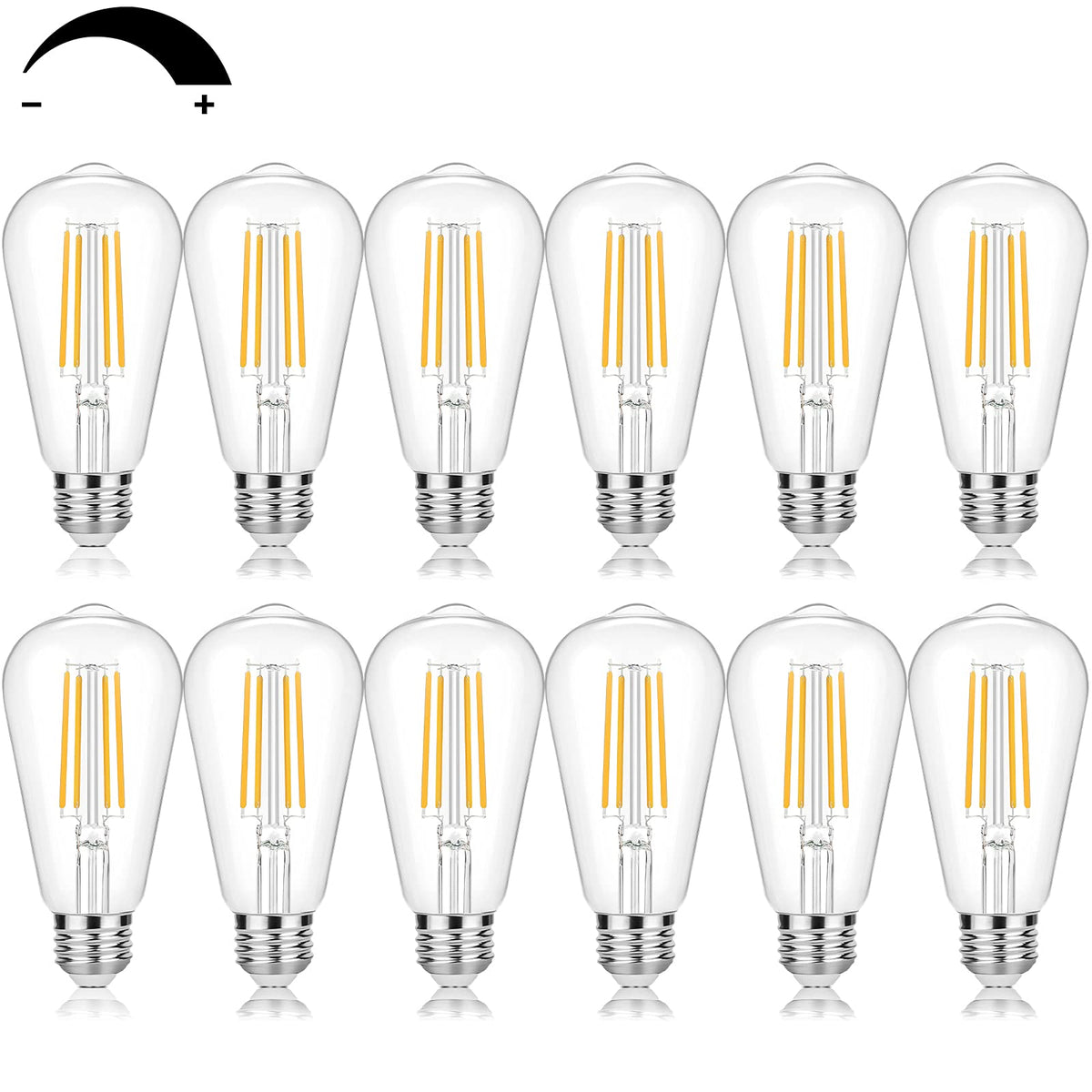 Sucolite vintage LED Edison bulb with clear glass for warm ambient lighting