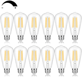 Sucolite vintage LED Edison bulb with clear glass for warm ambient lighting