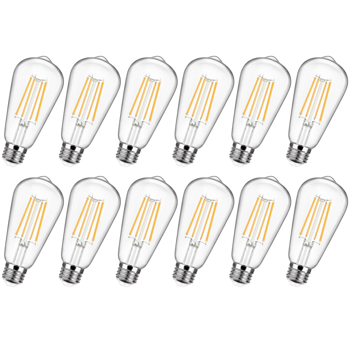 Sucolite vintage LED Edison bulb clear-glass-teardrop provides warm ambient lighting.