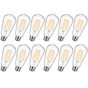 Sucolite vintage LED Edison bulb clear-glass-teardrop provides warm ambient lighting.
