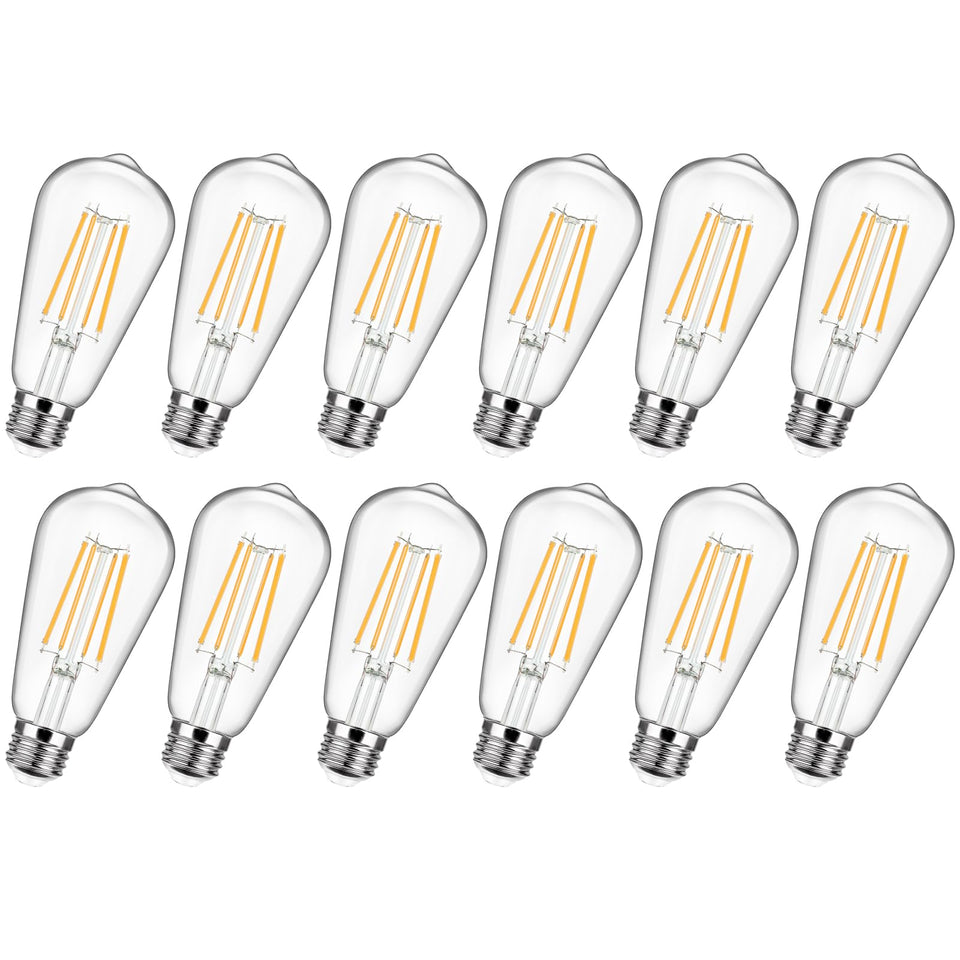 Sucolite vintage LED Edison bulb clear-glass-teardrop provides warm ambient lighting.