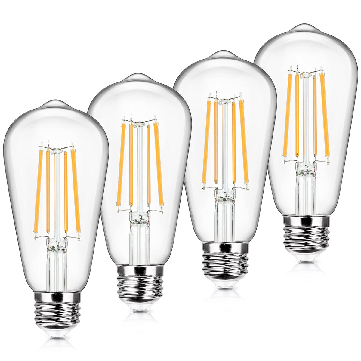 Sucolite vintage LED Edison bulbs 4-pack deliver timeless warmth and energy efficiency.