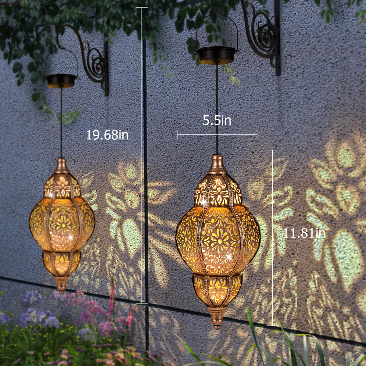 SUCUY hanging solar lanterns are weatherproof for year-round use