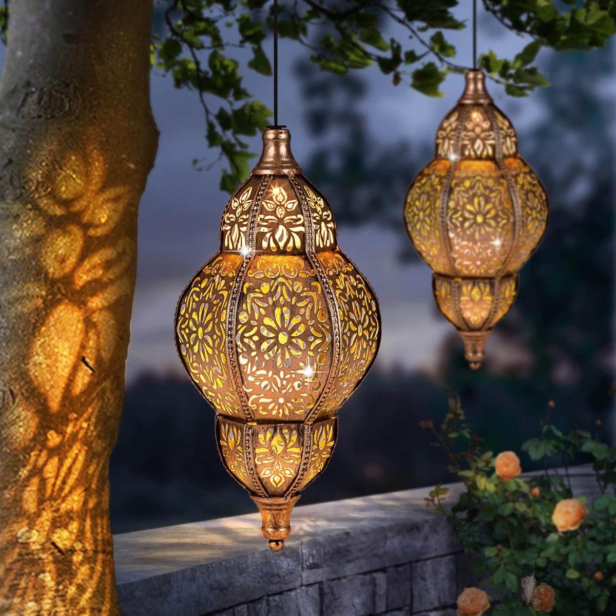 SUCUY yard lantern weatherproof for all-weather outdoor use