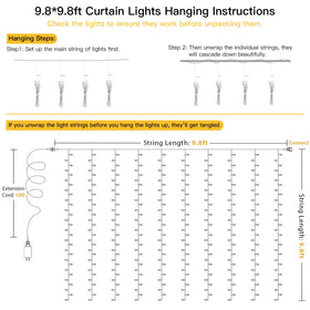 suddus curtain lights IP44 waterproof design withstands outdoor use