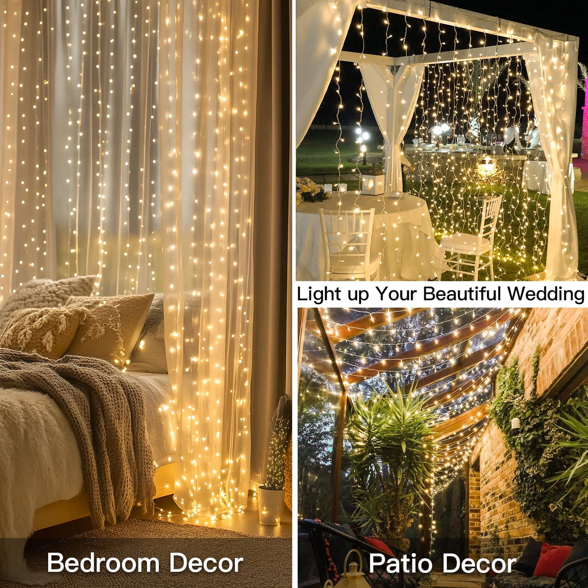 suddus curtain lights window display creates soft glow on curtains