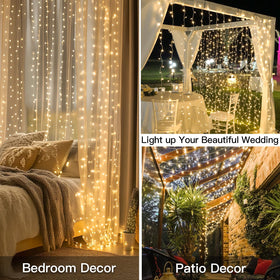 suddus curtain lights window display creates soft glow on curtains