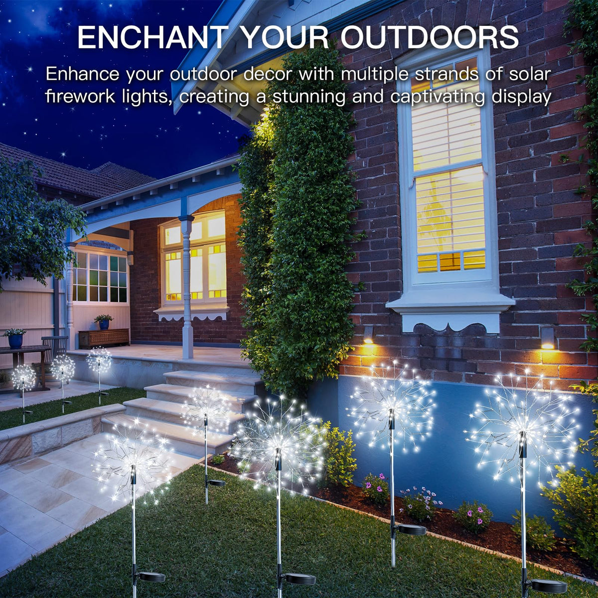 suddus solar garden lights pathway white illuminate flowerbeds for evening ambiance.