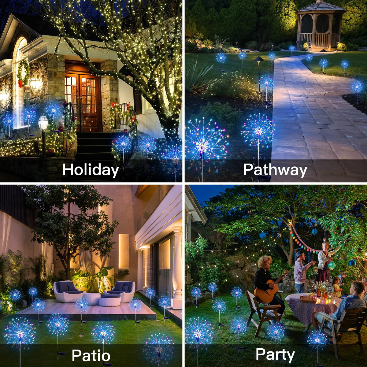 Suddus IP44 waterproof solar lights withstand rain for outdoor use.