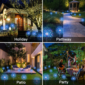 Suddus IP44 waterproof solar lights withstand rain for outdoor use.
