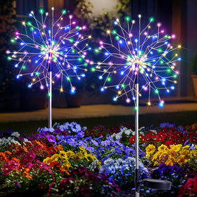 Suddus solar garden lights 2-pack illuminate pathways with easy outdoor setup.