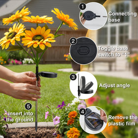 Suddus Sunflower Lights at 13.7 inches height for elegant display