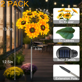 Suddus Sunflower Lights solar panel close-up enabling effortless outdoor illumination